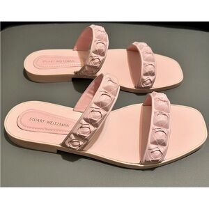 Stuart Weitzman Blush Pink Jelly Sandals 7 M